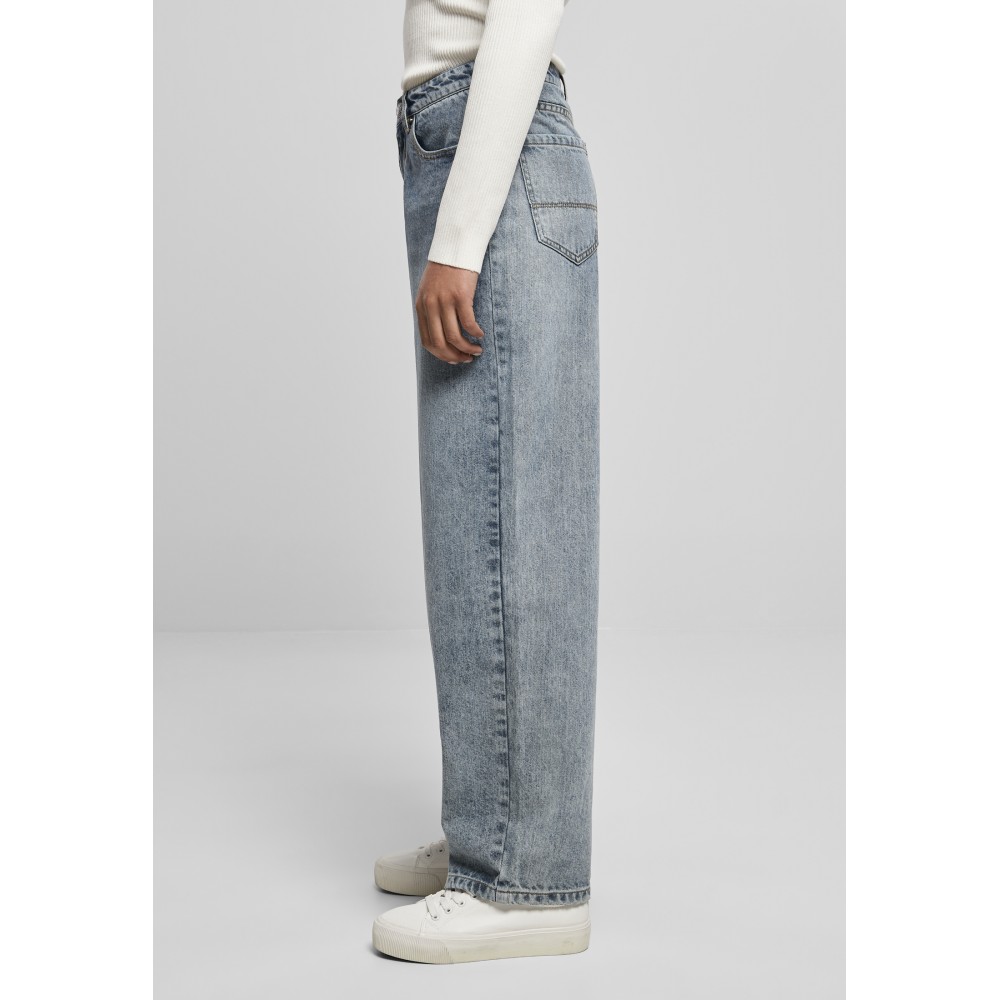 Urban Classics - High Waist 90's Denim Weite Hose - Blau